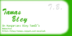 tamas bley business card